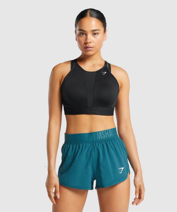 Damske Športové Podprsenky Gymshark Mesh Neckline Čierne | EG9385074